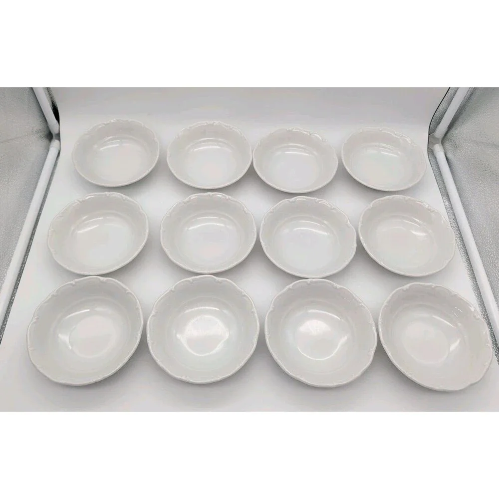 12 Sabina China Berry Dessert Bowls White 5